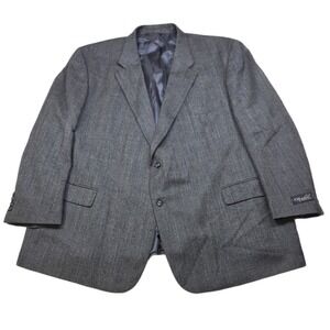 CM Gold Series‎ Herringbone Sport Coat Mens 60R Gray Lambswool Blazer Jacket NEW